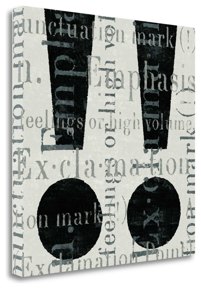 "Punctuated Text I" By Michael Mullan, Giclee Print on Gallery Wrap Canvas