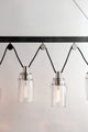 Citizen Linear Pendant, Graphite, Clear Pressed Glass