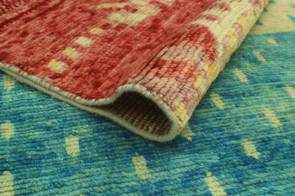 Fine Vintage Distressed Clayson Ivory/Blue Rug, 3'11x5'11