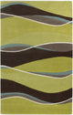 Eternity 1084 Lime, Mocha Landscapes Rug, 27"x45"
