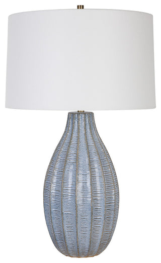 Uttermost Veston Blue Glaze Table Lamp
