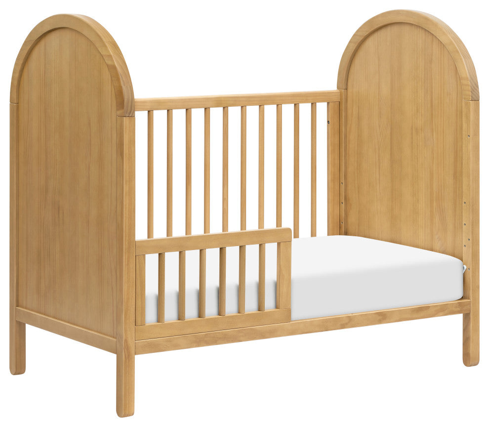 Bondi Cane 3-in-1 Convertible Crib with Toddler Bed Conversion Kit, Honey, Wood