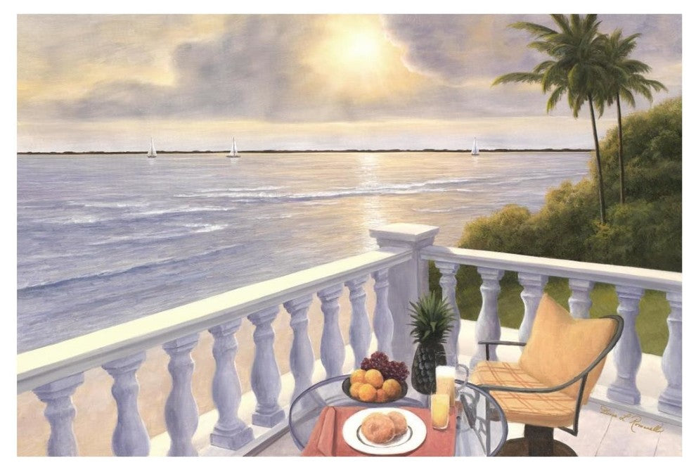 "Breakfast on the Veranda" Digital Paper Print by Diane Romanello, 26"x18"
