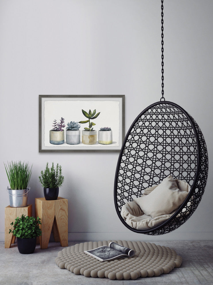 "Dessert Plants" Framed Painting Print