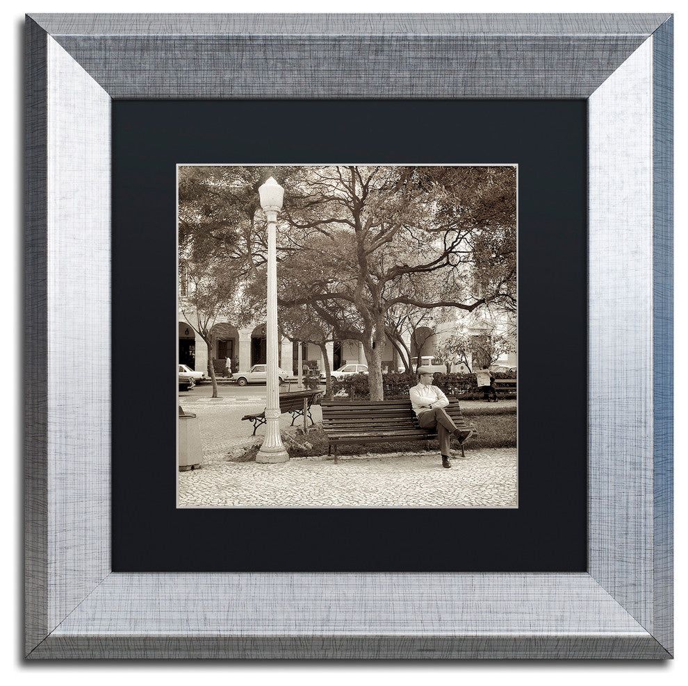 Alan Blaustein ''Faro I'' Art, Silver Frame, Black Mat, 11x11