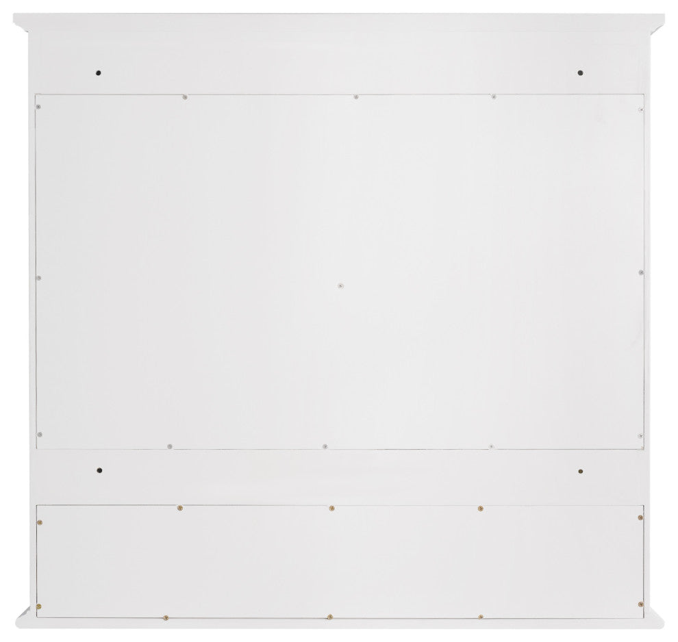 Handmade Wall-Mounted Medicine Cabinet, White, 36"x34", Double Doors