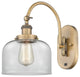 Bell Sconce, Brushed Brass, Clear, Clear