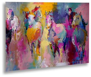 Richard Wallich 'Wild' Floating Brushed Aluminum Art