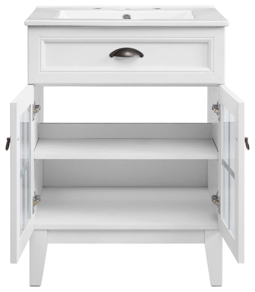 Isle 24" Bathroom Vanity Cabinet White White -5424