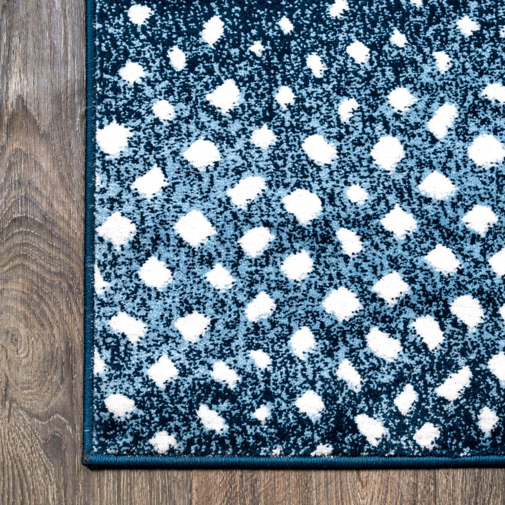 Antelope Modern Animal Navy/Cream 2 ft. x 8 ft. Runner Rug