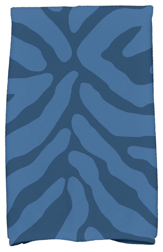 Animal Stripe Geometric Print Kitchen Towel, Navy Blue
