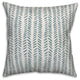 Sea Glass and White Modern Herringbone 16x16 Throw Pillow Cover
