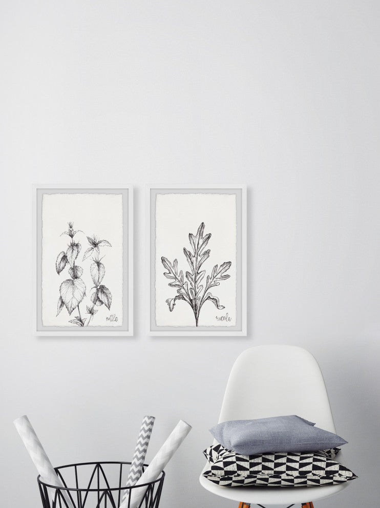 Nettle and Eucola Diptych, 2-Piece Set, 8x12 Panels