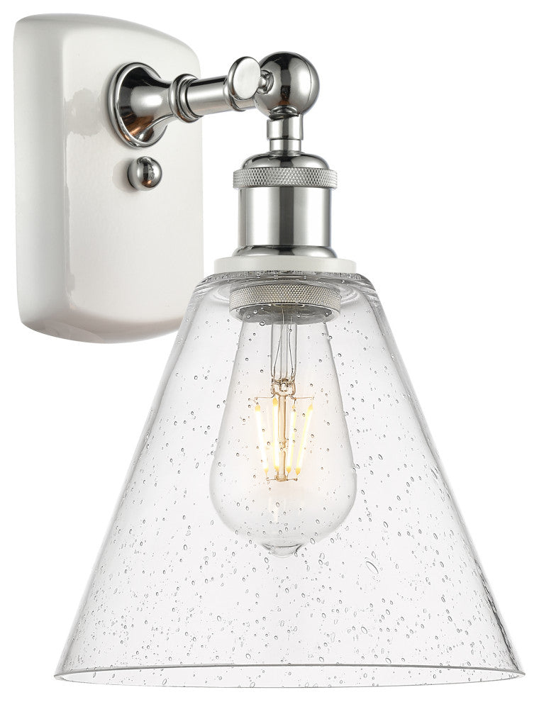 Innovations 516-1W-WPC-GBC-84-LED 1-Light Sconce, White, Polished Chrome