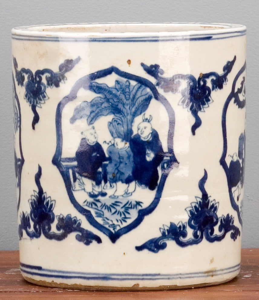 Blue and White Porcelain Planter