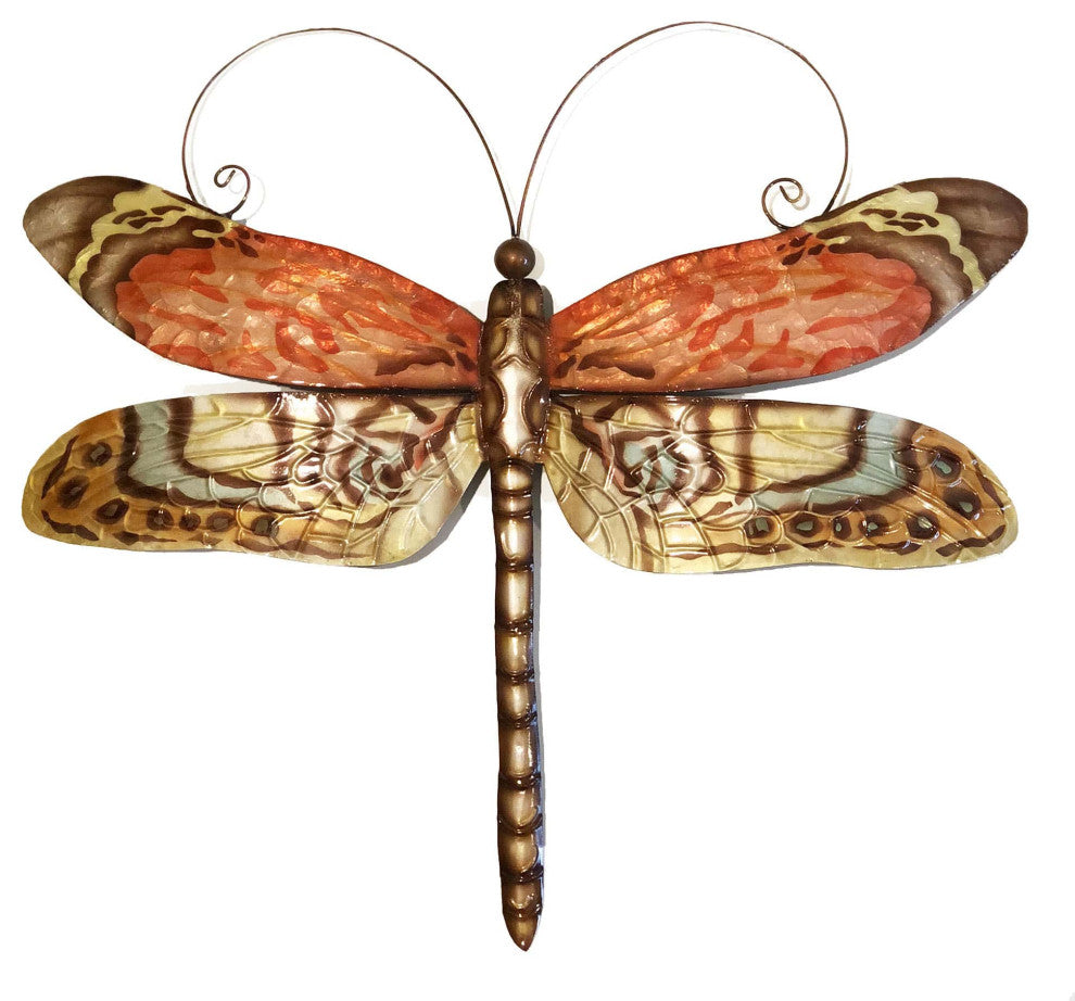 Dragonfly Wall Decor Red Multi Color