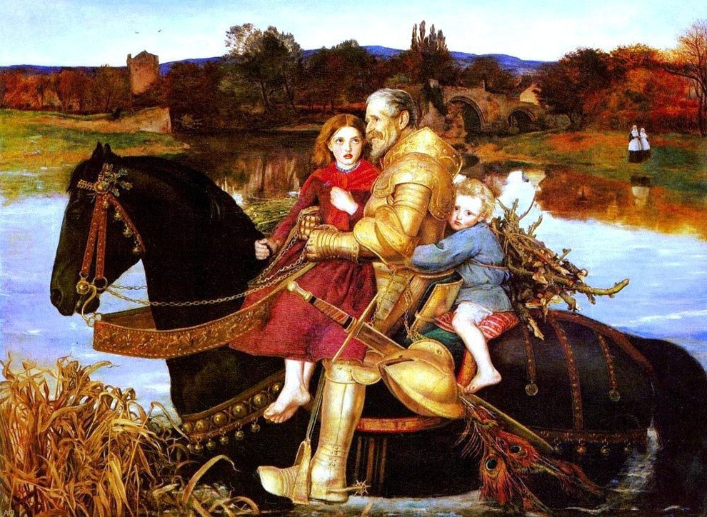 Sir Everett Millais Dream of the Past, Sir Isumbras at the Ford Wall Decal