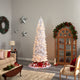 9' Slim White Faux Xmas Tree W/600 Warm White Lights & 1860 Bendable Branches