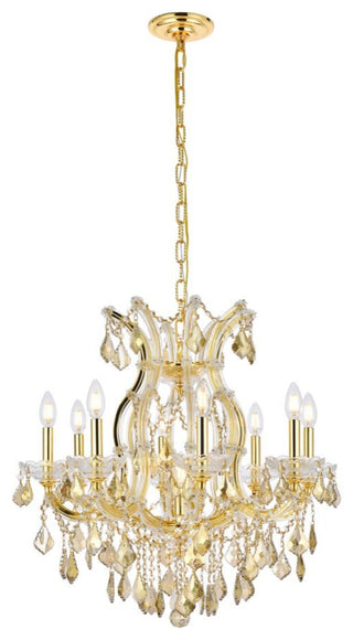Elegant Lighting 2800D26-GT/RC Maria Theresa 9 Light 26"W Crystal - Chrome