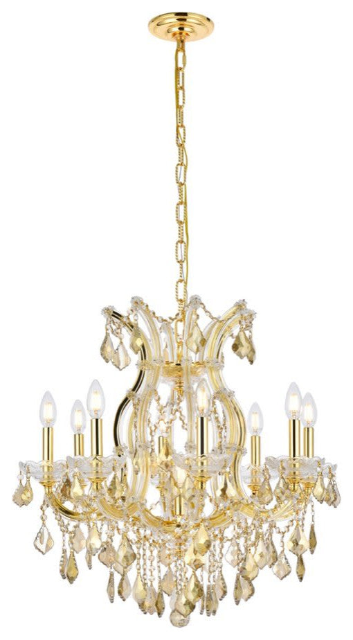 Elegant Lighting 2800D26-GT/RC Maria Theresa 9 Light 26"W Crystal - Chrome