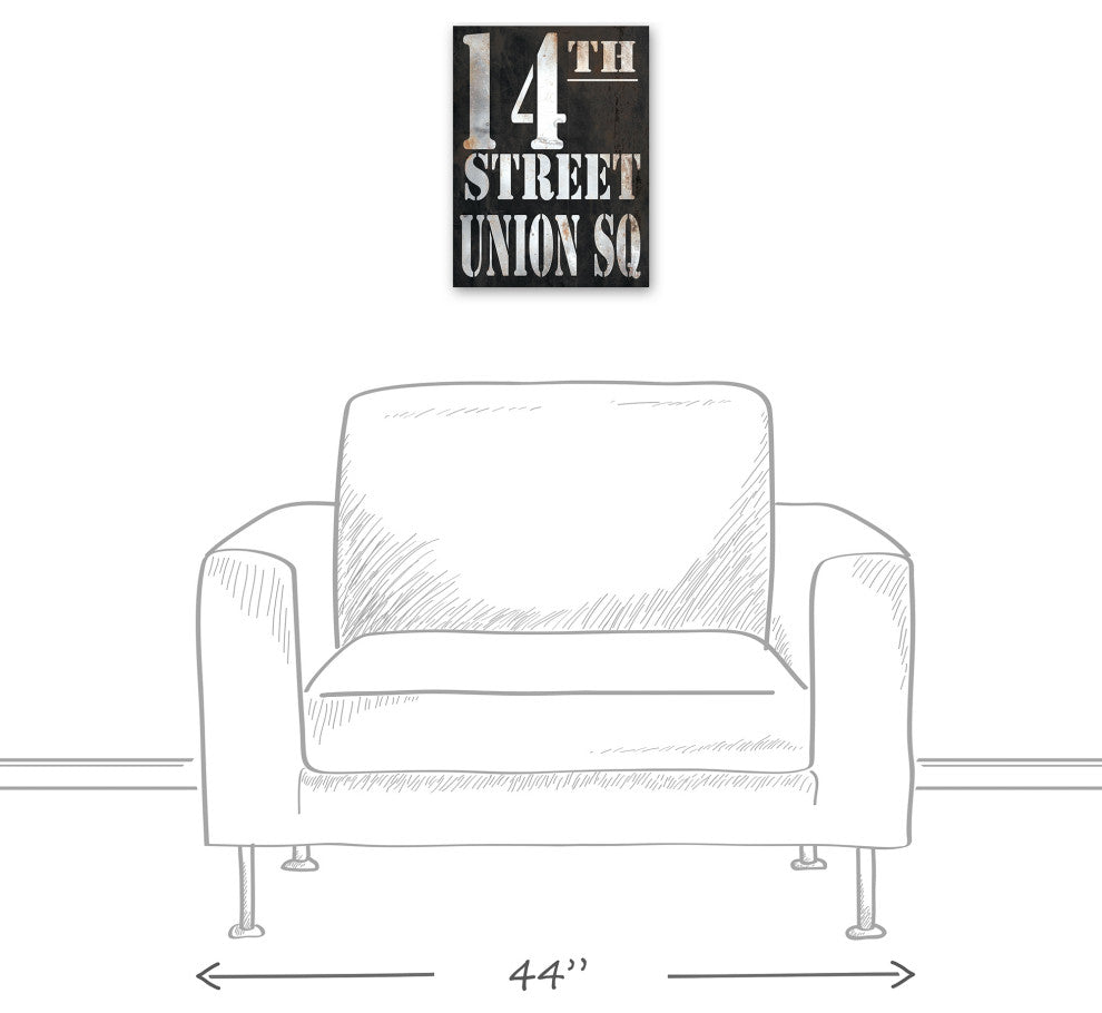 Vintage Street Sign 12x16 Canvas Wall Art