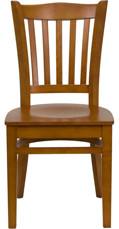 Dyersburg Wood Chair Vertical Slat Back Cherry Wood Seat