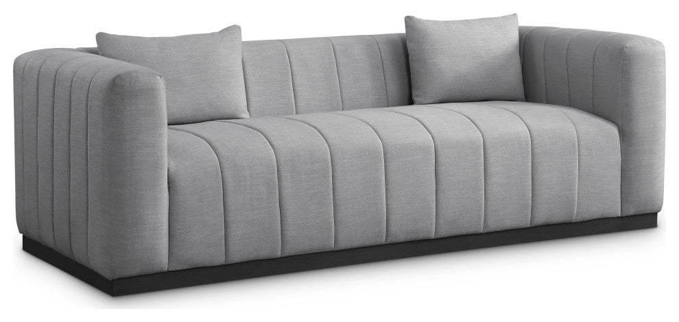 Lucia Beige Linen Textured Fabric Chair, Grey, Sofa