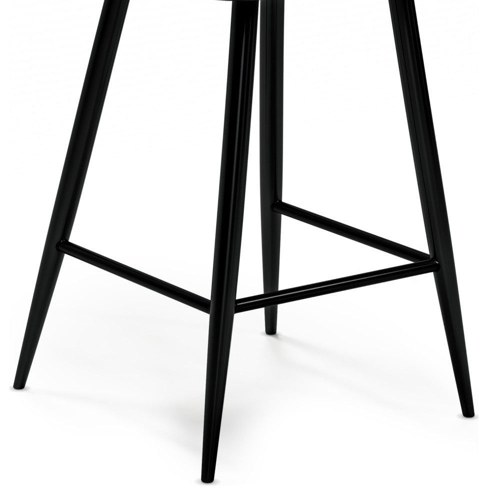 Raya Counter Height Stool, Set of 2, Black