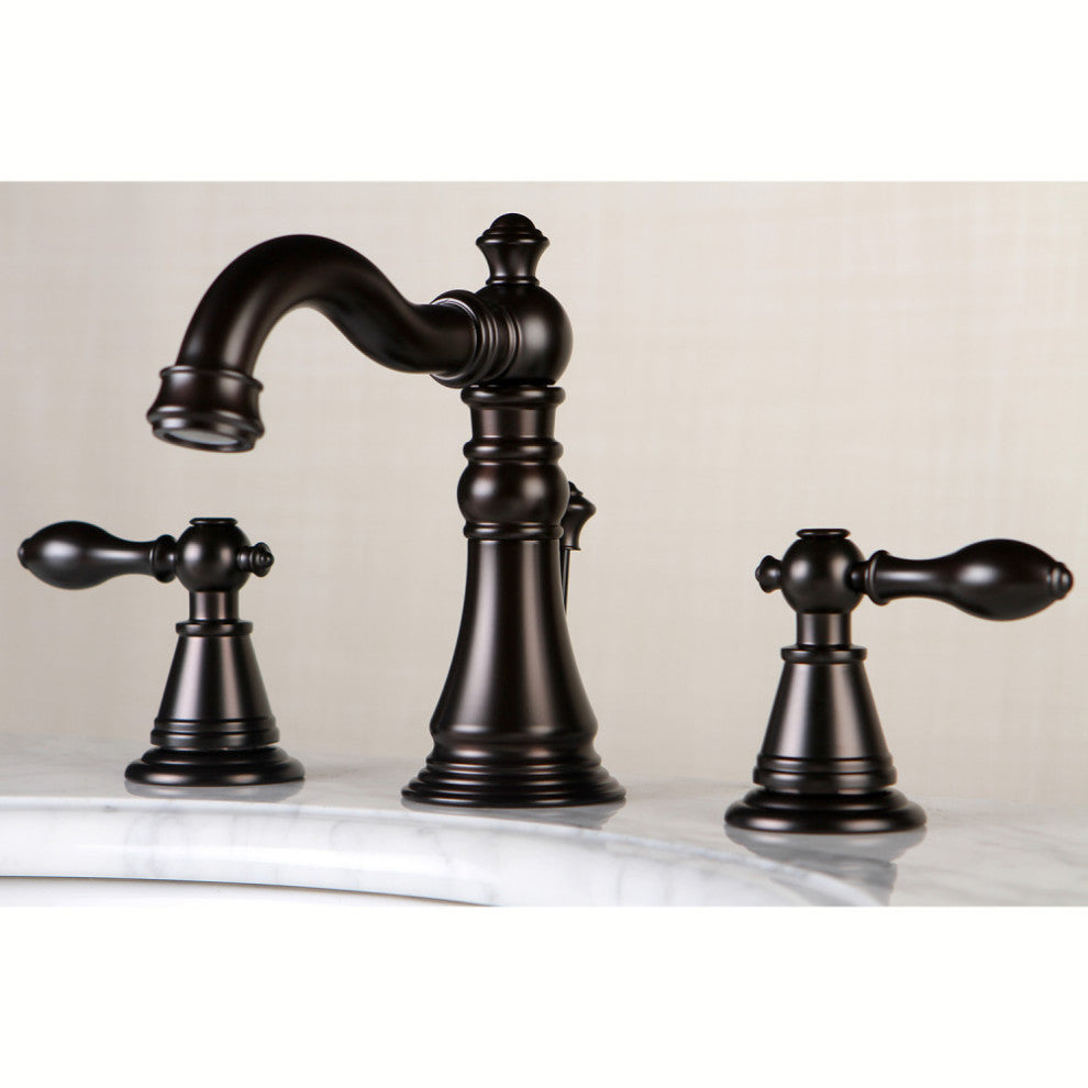 Fauceture Widespread Bathroom Faucet With Retail Pop-Up, Oil Rubbed Bronze