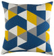Surya Trudy TRUD-7145 18"x18" Pillow Cover, Yellow/Blue/White/Gray