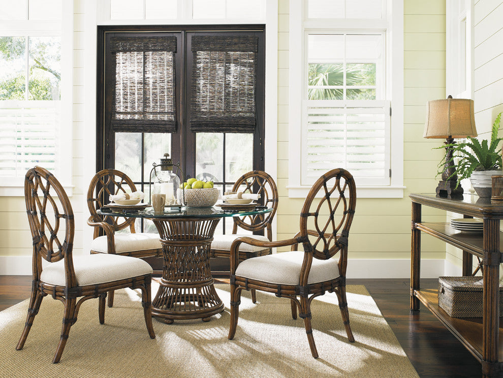 Aruba Dining Table With 48" Glass Top
