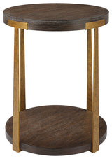 Uttermost Palisade Round Wood Side table