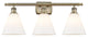 Innovations 516-3W-AB-GBC-81-LED 3 Light Bath Vanity Light, Antique Brass