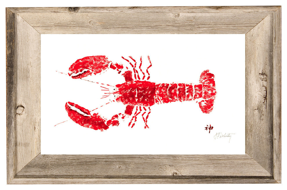Gyotaku Red Lobster Framed Art Print
