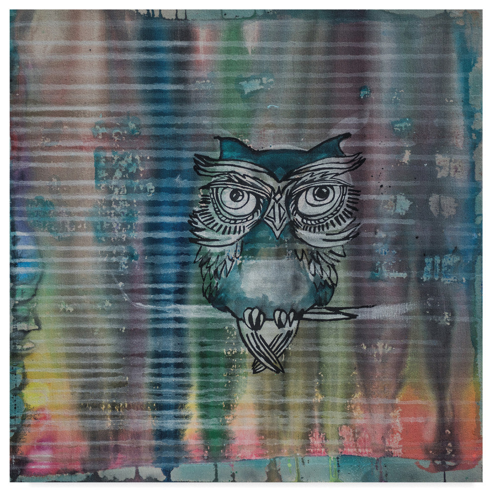 "Owl In The Matrix Of Aura" by Zwart, Canvas Art