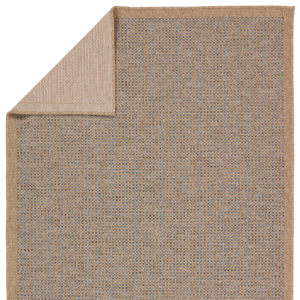Vibe Kidal Indoor/Outdoor Solid Brown/Blue Area Rug 4'X6'