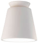 Radiance Outdoor Trapezoid Ceramic Flush-Mount, Bisque, E26
