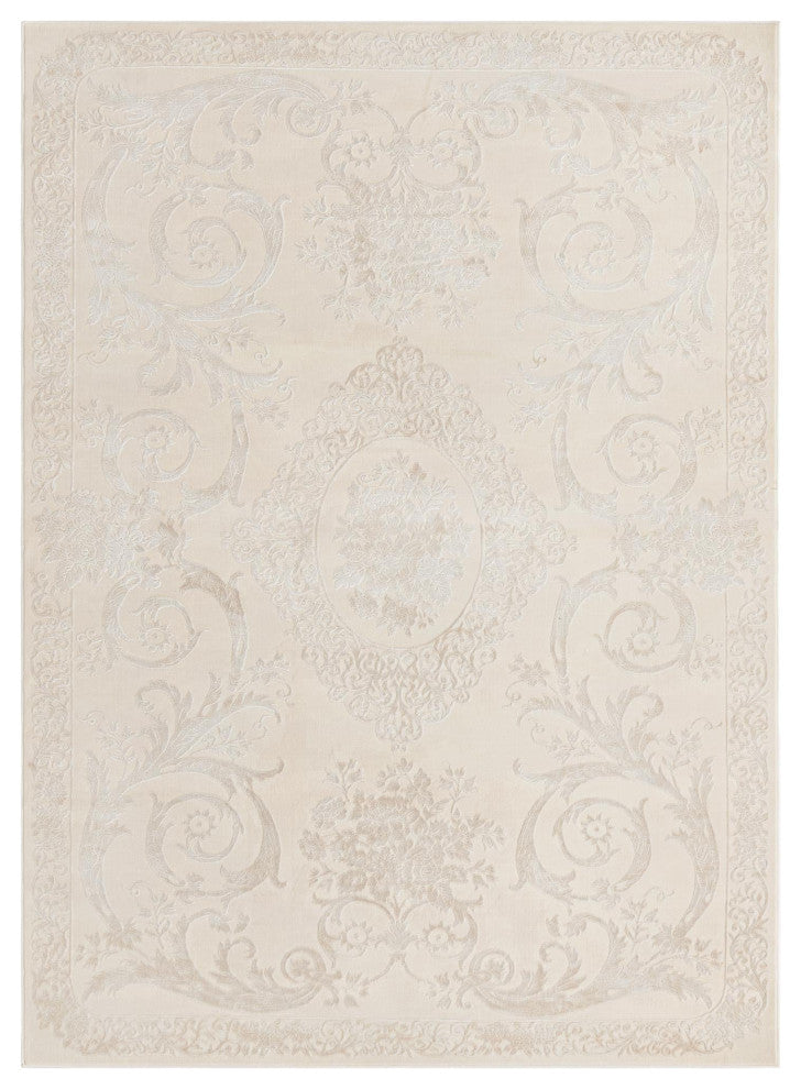Unique Loom Diana Finsbury Rug, Ivory, 4'x6'