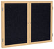 Ghent's Wood 36" x 60" 2 Door Enclosed Rubber Bulletin Board in Multi-Color