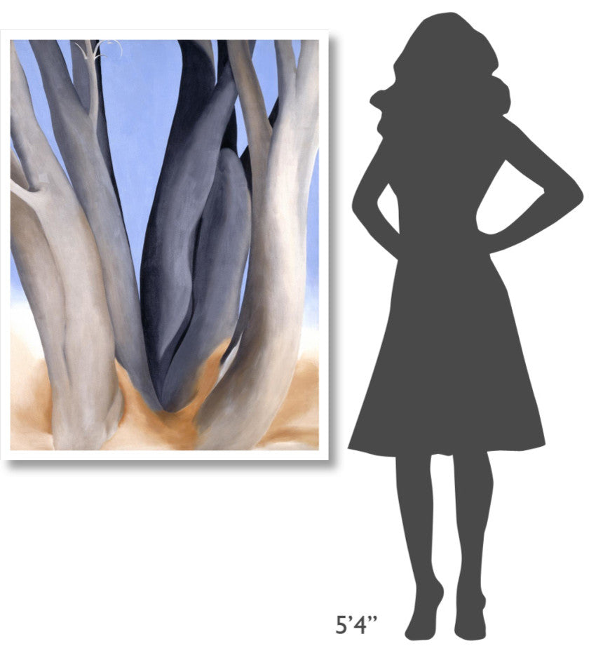 "Dark Tree Trunks, 1946" Digital Paper Print by Georgia O'Keeffe, 35"x46"