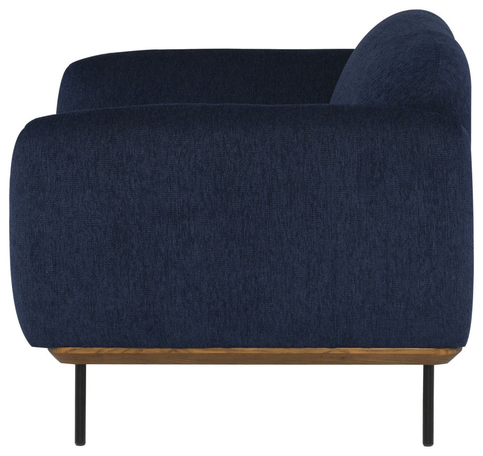 Benson True Blue Fabric Single Seat Sofa