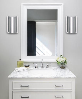 Alumilux Diverge 5"H 2-Light LED Outdoor Wall Sconce Solid Satin Aluminum by ET2