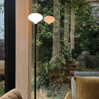 Graphite Floor Lamp With Oval II