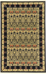 Unique Loom Black Carnation Edinburgh 5' 0 x 8' 0 Area Rug