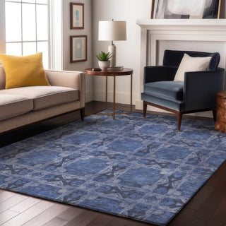 Premium Machine Washable Mayfield AMF564 Denim 3' x 5' Rug