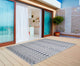 Provo Natura Indoor/Outdoor Coastal Area Rug, Ivory/Blue, 3'3 X 4'11