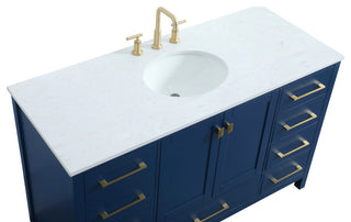 Isabel 54" SIngle Bathroom Vanity, Blue