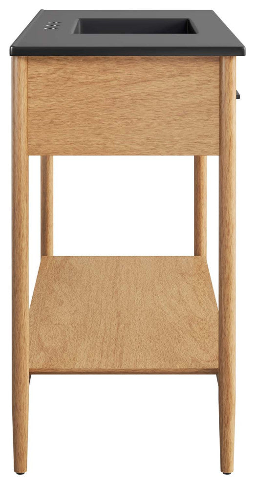 Zaire 48" Single Sink Bathroom Vanity - Natural Black
