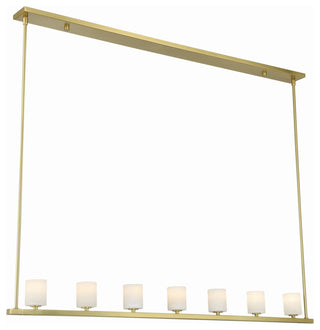 Crystorama Lighting Group ARA-10267-ST Aragon 7 Light 56"W LED - Matte Black