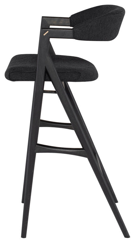 Anita Activated Charcoal Fabric Bar Stool